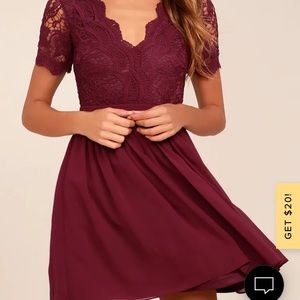 Lulus dress maroon size medium